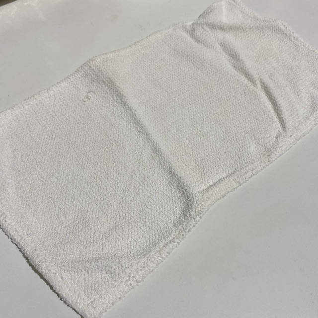 TOWEL, White Barber Style - Small